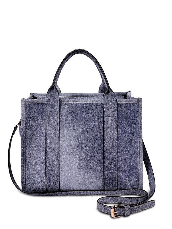 2025 Gradient Denim Tote: European & American Fashion Crossbody Shoulder Bag