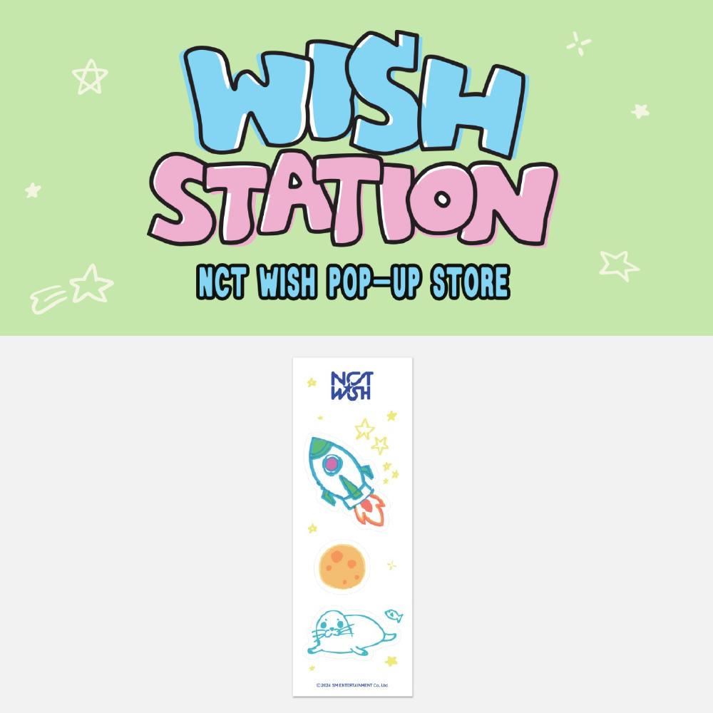 

Предзаказ NCT WISH 2024 WISH STATION Съемная наклейка, нарисованная вручную
