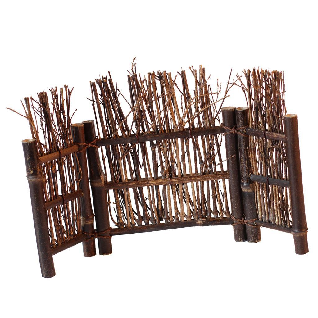 Mini Fence Home Chinese Kongfu Tea Ceremony Natural Bamboo Rustic Decor S #3
