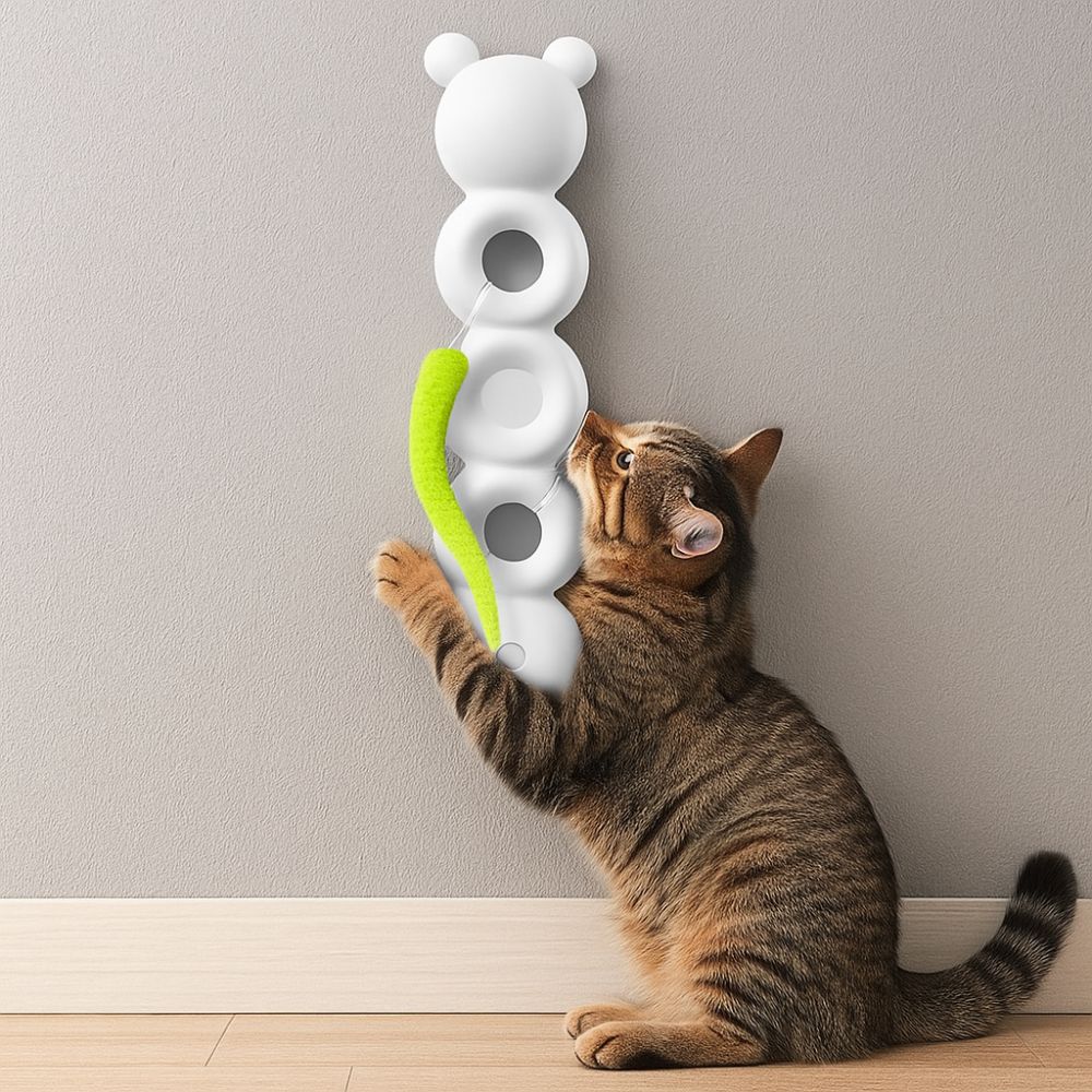 Giocattolo per Gatti Intelligente Ricaricabile via USB con Coda Resistente ai Graffi Giocattolo Interattivo per Gatti Ventosa Giocattolo Automatico per Gatti
