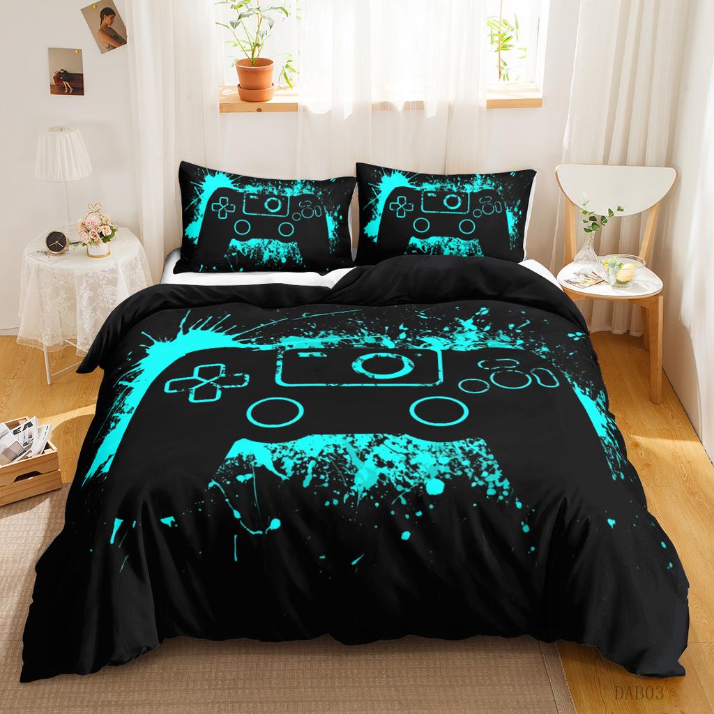 Kit Gamepad 3D Digital Printing Quilt Cover E-Sports Boy Bedding Three-Piece Set