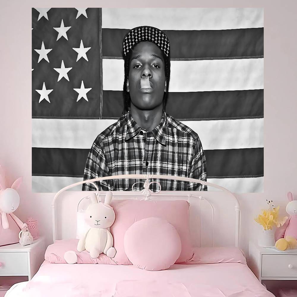 Hip Hop Rapper AsapRocky Hanging Bohemian Tapestry Bohemian Wall Tapestries Mandala Cheap Hippie Wall Hanging