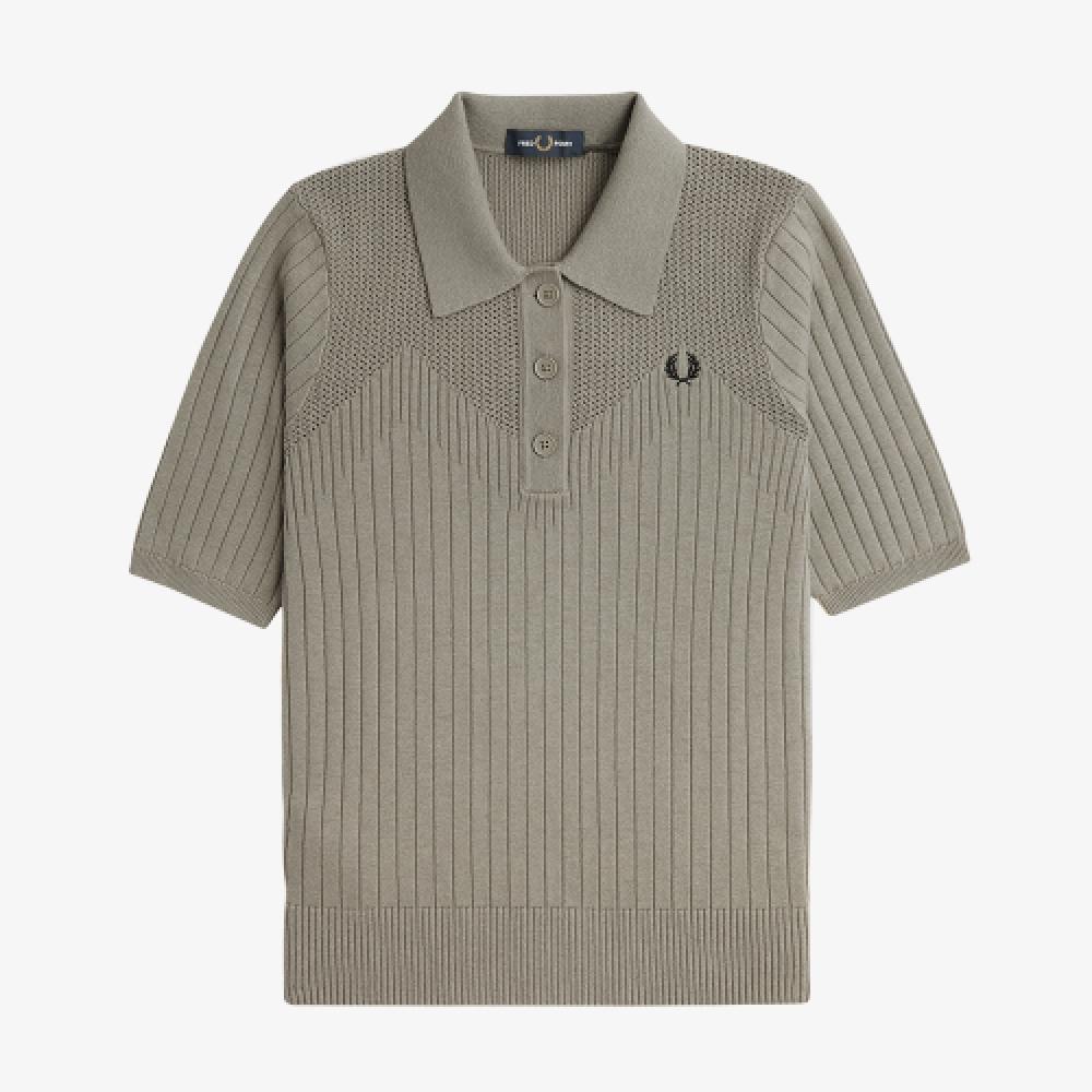 Fred Perry [womens] Pointel Detail Wool Knit Shirt  U54  Afpf2417112 U54