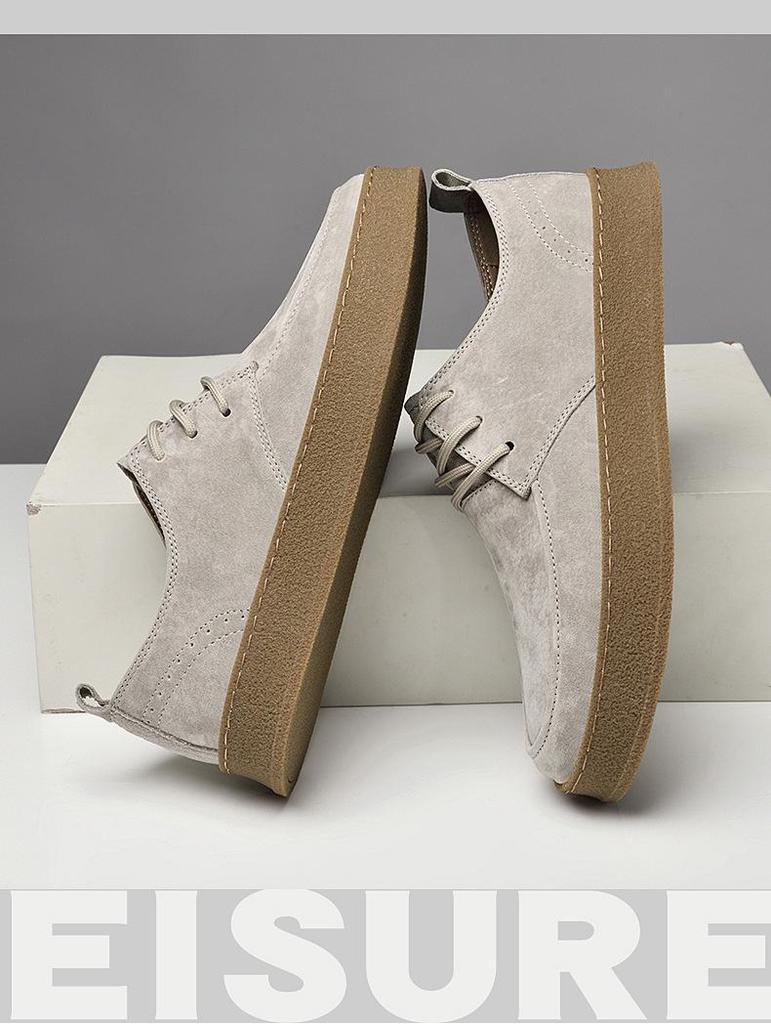 Zapatos Casuales de Cuero con Cordones de Gamuza para Hombre Europeos - Tendencia 2022