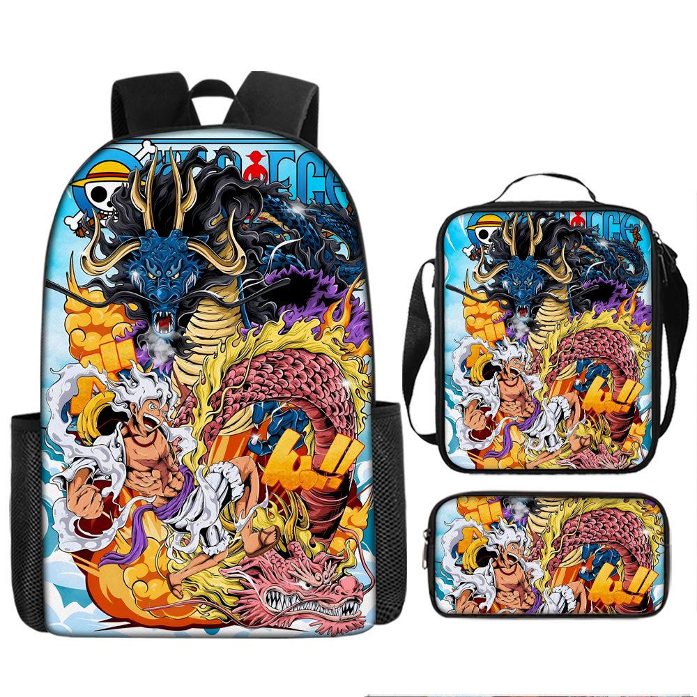 One Piece One Piece School Bag Luffinica Nautical King Student School Bag Backpack Set