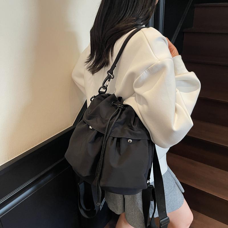 Multifunktionale Umhängetasche mit großer Kapazität Damen Rucksack mit Kordelzug Mehrfachtasche Umhängetasche