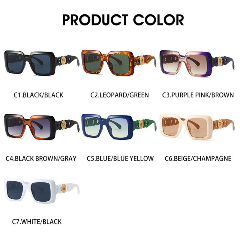 Vintage Fashion Square Big Frame Sunglasses Women Men Luxury Brand Designer Oversized Sun Glasses For Female Travel Eyewear