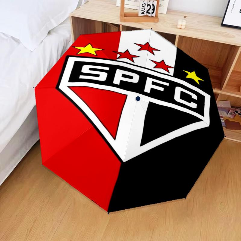 1PC Paulo Fc Emblem Printed Umbrella Folding umbrella, automatic umbrella 8-Frame for Travel, camping Fan gifts Christmas Gifts