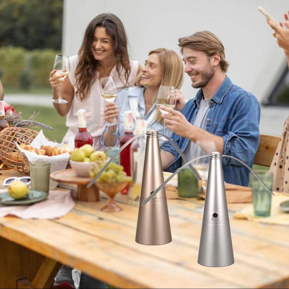 Automatic Soft Mosquito & Fly Repellent Fan 360° Rotating Portable Battery Powered for Outdoor Family Picnics