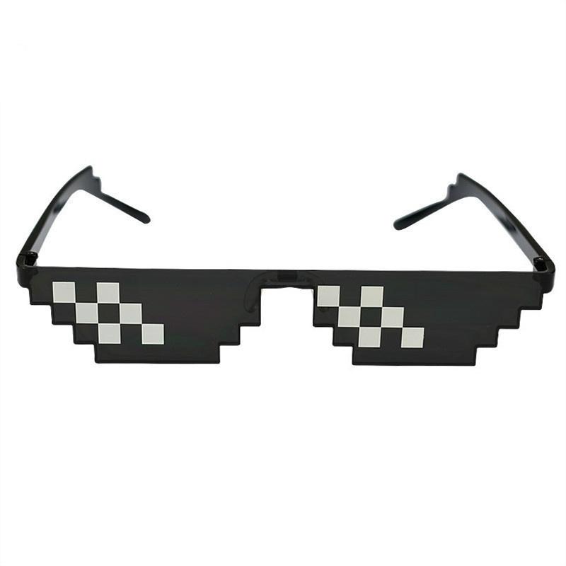 Glasses Pixel Women Men Sunglasses Black Mosaic Sun Glasses