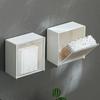 1/2pcs Wall Mounted Storage Boxes Dustproof Bathroom Organizer for Cotton Swabs Makeup Self-Adhesive Small Jewelry Holder Box