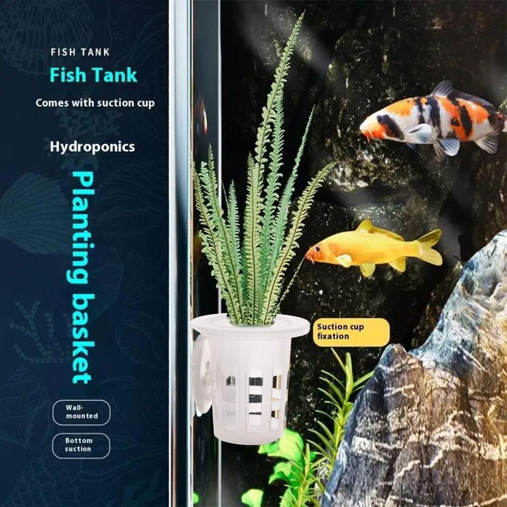 10Pcs Transparent Aquarium Planting Cups  for Freshwater Fish Tank Decoration