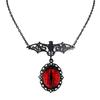 Gothic Bat Crystal Necklace - Women's Halloween Fashion Jewelry