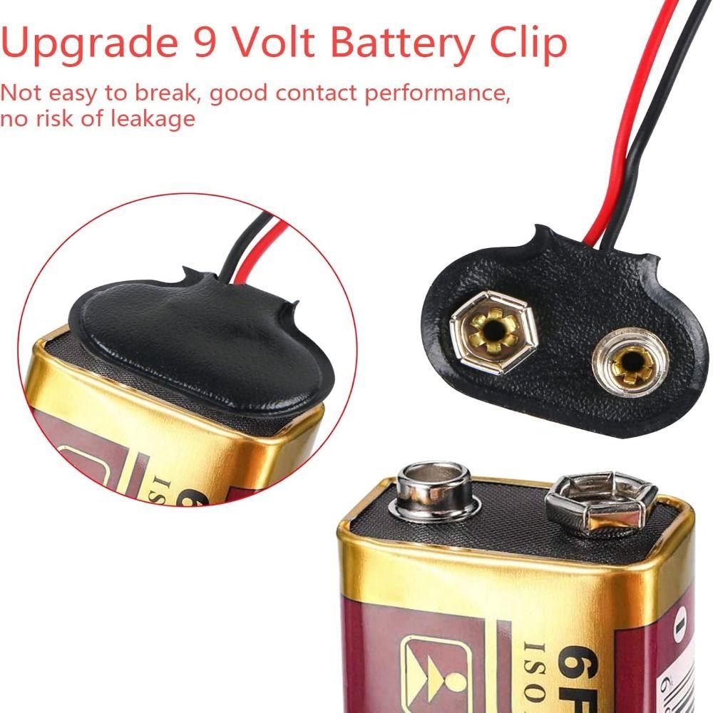 10Pcs Snap on Battery Holder Clip I / T Type Cable Battery Connector Cable  Wire Tools