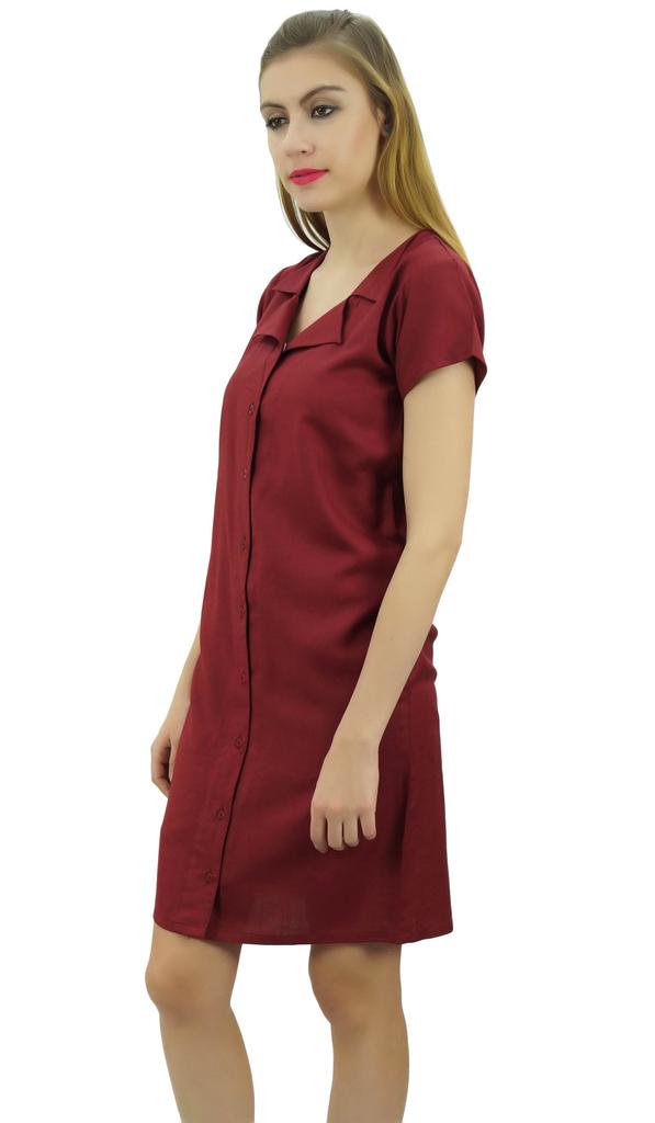 Bimba Womens Aqua Blue Long Shirt Getting Ready Buttondown Night