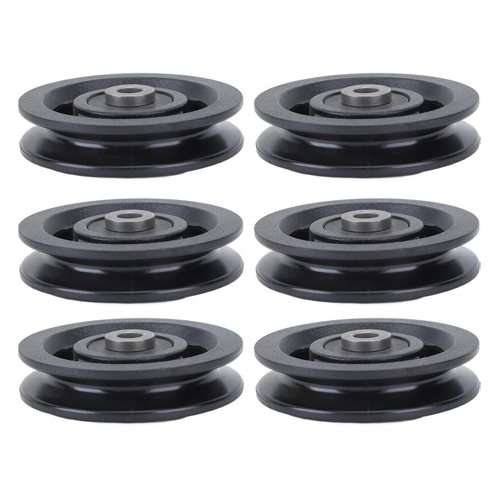 10 PCS Universal Bearing Pulley Wheel Nylon Black Wearable Abration Bearing Pulley Wheel for Gym