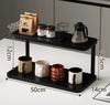 Wood Multi-Layer Coffee Mug Display Rack Stepped Countertop Cup Holder Space Saving Storage Shelf for Kitchen Office Living Room