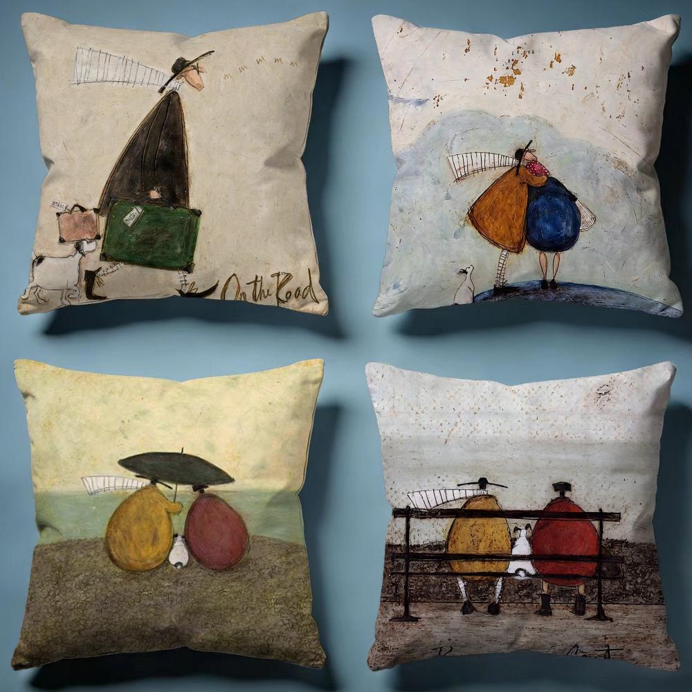 Fashion SSam Toftiou Cushion Cover Soft Decorative Pillow Case Suitable for Bedroom Sofa Car Travel Use