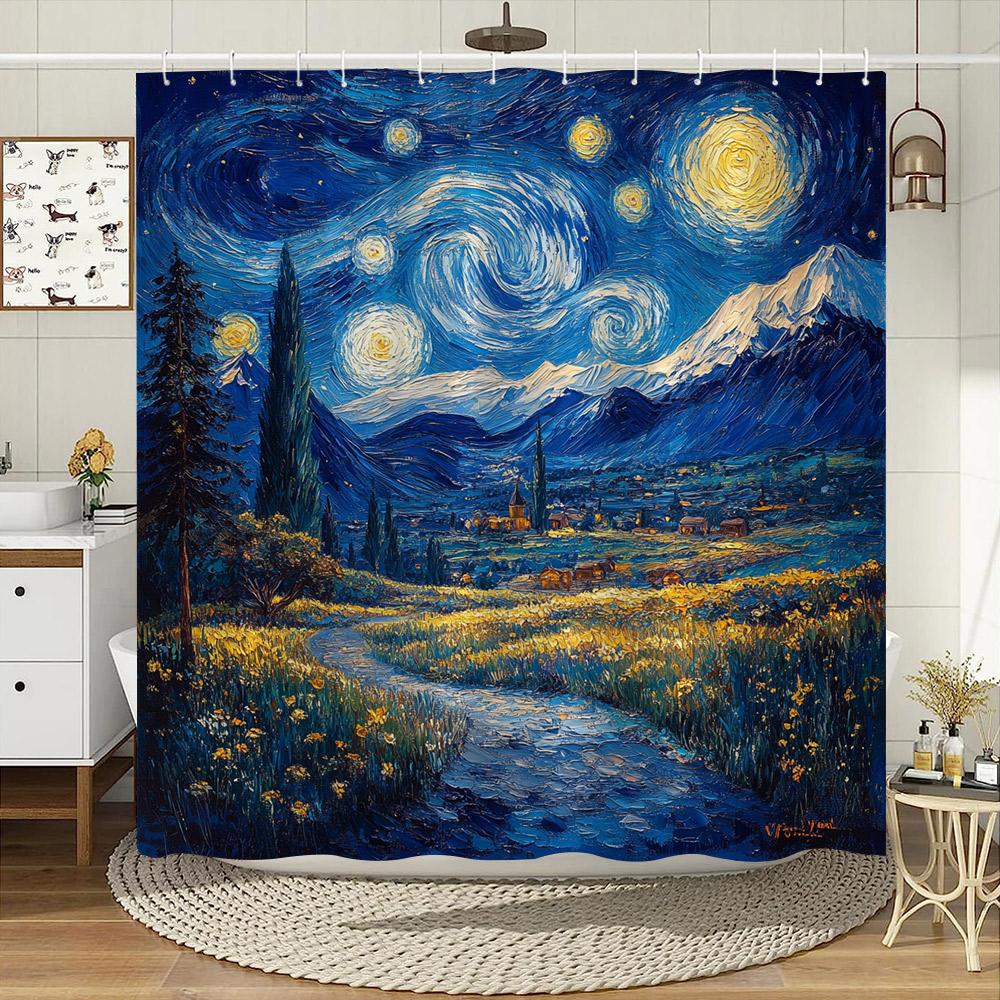 Vintage Style Cute Cat Shower Curtain Watercolour Blooming Flowers Polyester Fabric Home Bath Curtains Bathroom Decor with Hooks