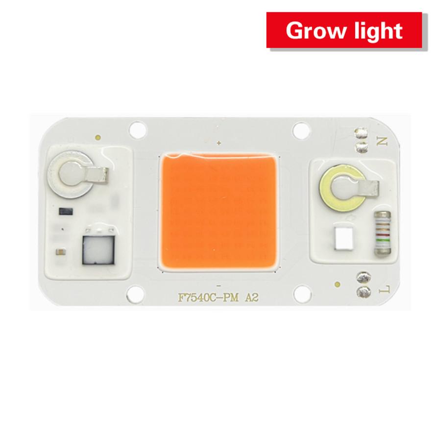 AC110V 220V LED COB CHIP 20W 30W 50W Cold White Warm White Light Full Spectrum Emitting Diode LED Matrix Indoor Plant Light