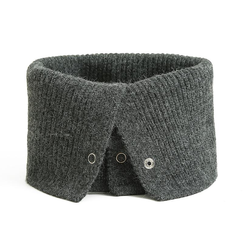 Korean Solid Knitted Warm Ring Scarf Unisex High Neck Fashion Neckerchief Children Wind Protection For Kids Spring Autumn Winter
