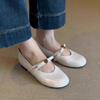 Sheepskin model~ French single shoes women's flat ballet evening shoes with skirts are beautiful and not tired, retro Mary Jane shoes