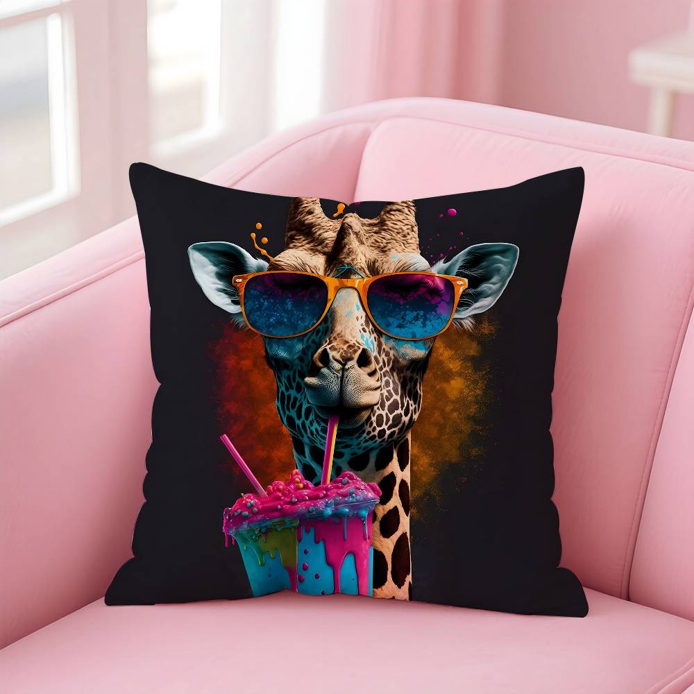Vibrant Animal Bubble Fashion Tiger Pillow Case Pattern Printing Pillowcase Living Room Sofa Cushion Cover Bedroom Room Decor