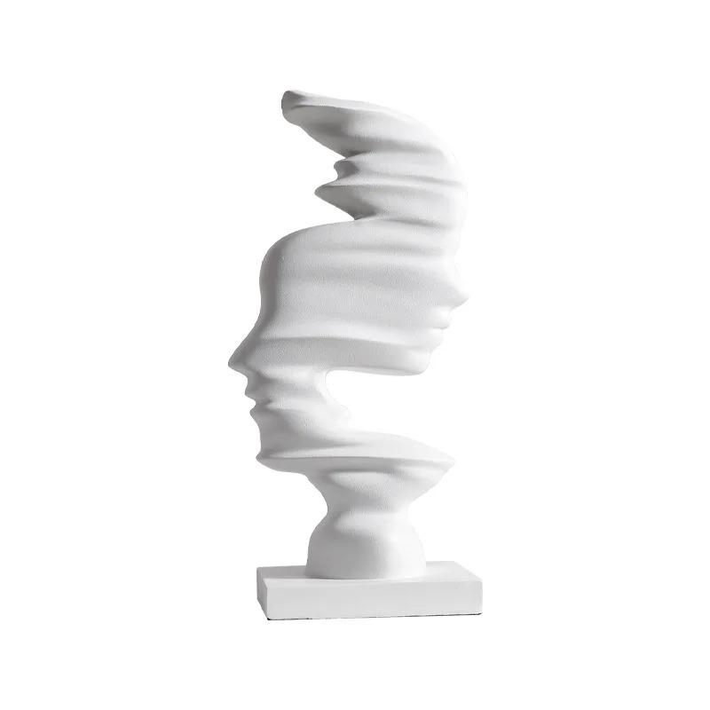 Moderne Abstrakte Menschliche Harzskulptur, Kreatives Kunstornament für TV-Schrank, Wohnzimmer Büro Schreibtisch Dekor, Minimalistisches Geschenk