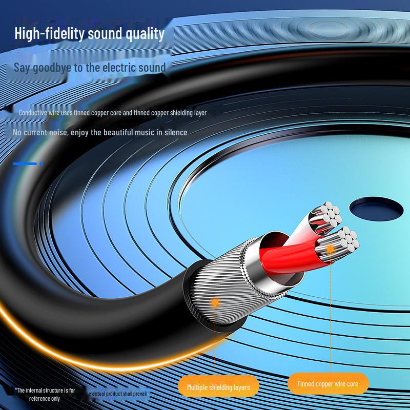 Biaz 3.5mm To Dual RCA Red & White Audio Cable for Mobile, PC, TV