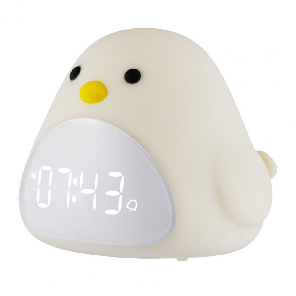 

Многофункциональный будильник с функцией повтора сигнала, сенсорный мультяшный будильник с птицей, цифровой настольный будильник рядом с ночником для детей