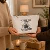 Trousse de toilette - PLANETEE - Collection « J'peux pas minimaliste » - Beige - 100% coton - Impression DTG