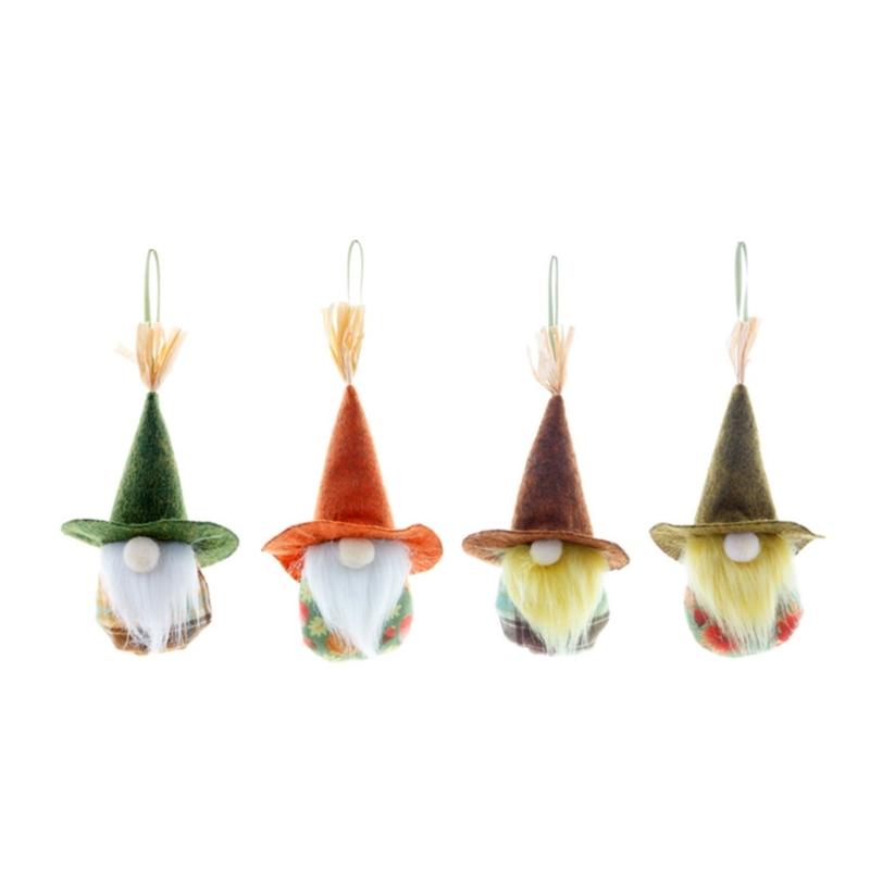 Harvest Festival Hanging Gnomes Set of 4 household Room Kitchen Decoration