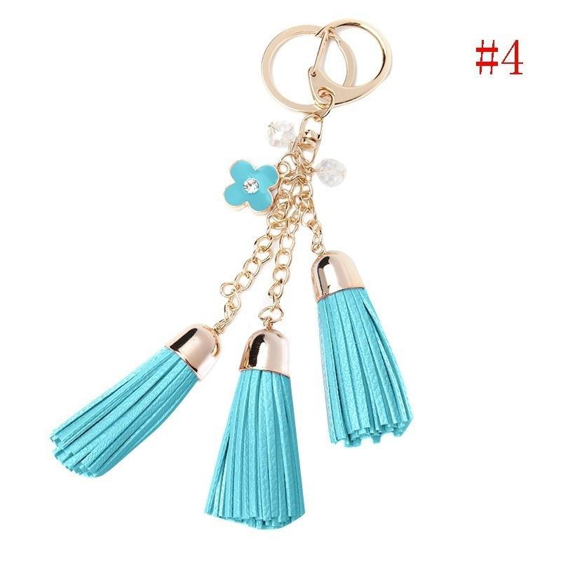 

Кожаный длинный брелок с кисточками и цветами, гаечный ключ, брелок для сумки, кошелька, телефона, подвеска, милые брелки, модные брелки для женщин D