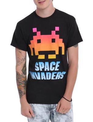 Space Invaders Camiseta Retro Pixelada de Alienígena Clásico de Arcade para Hombre Nueva S-2XL