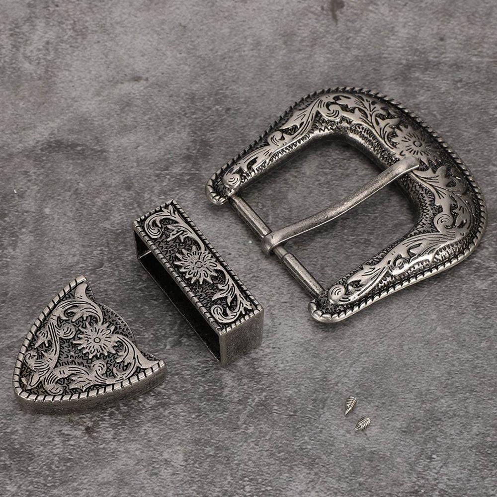 Antique Silver Alloy Waist Buckle Vintage Style Handmade Belt Buckle Western Wear