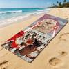 Laser Eyes Funny Cat Towel For Outdoor Camping Beach Towel Super Absorbent Quick-Drying Summer Towel