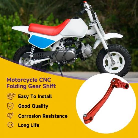 Aluminium Red 11mm Hole Gear Shifter Lever Pedal for 125cc 140cc 150cc 160cc Pit