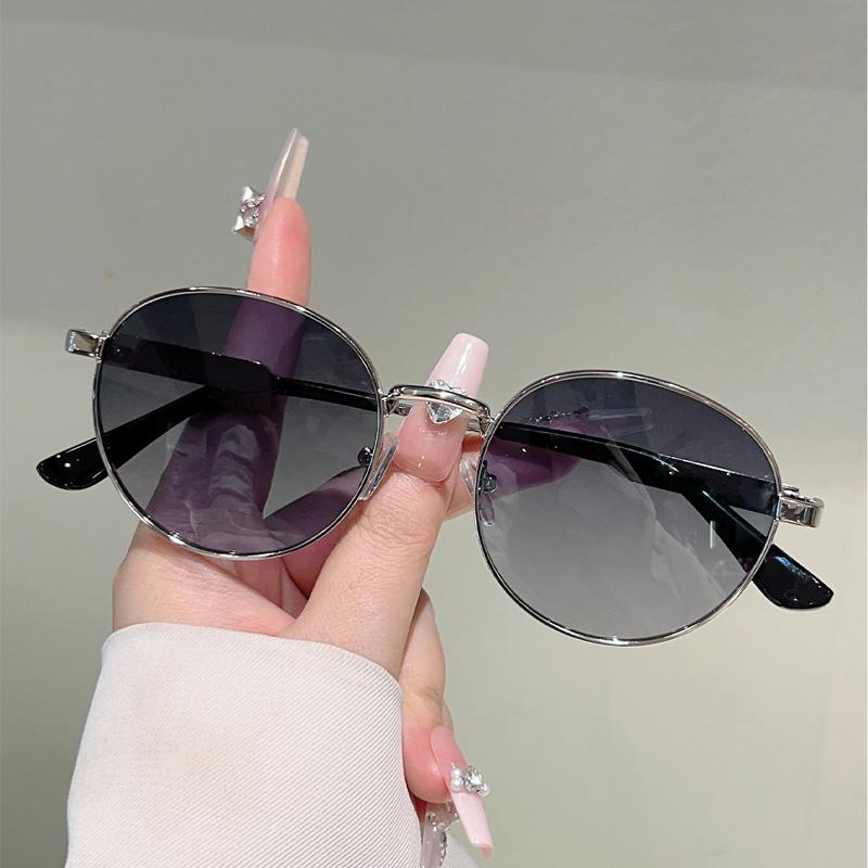Vintage Round Sunglasses Men Fashion Simple Gradient Outdoor Shades Women New Retro Trendy Brand Design Sun Glasses