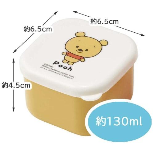 Skater Mini Sealable Storage Containers for Side Dishes, 130ml, Set of 2, Disney Yururun Winnie the Pooh Design, MO1WAG-A