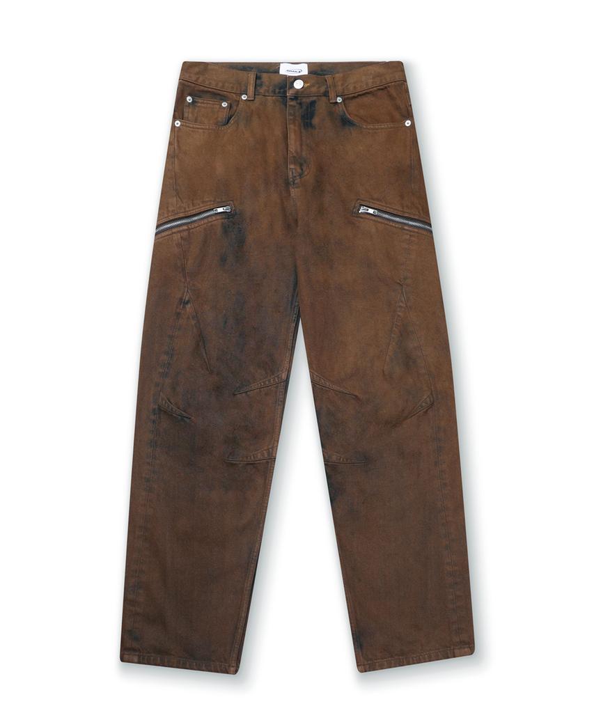 GRAILZ Dart Fit Zipper Denim [Brown]