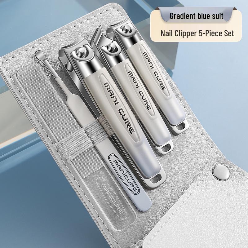 4-Piece Anti-Splatter Nail Clipper Manicure Set: Customizable & Gift-Ready