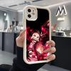 A-Demon S-Slayer NezukoES KamadoS Phone Case For IPhone Air 17 Pro Max 16 E 15 14 Pro Max 13 12 11 Mini Plus Soft Silicone White