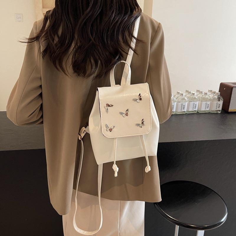 Korean Version of Niche Beautiful Butterfly Backpack Large Capacity Fashion Shoulder Bag Summer Women's Personalized Commuter Bag No