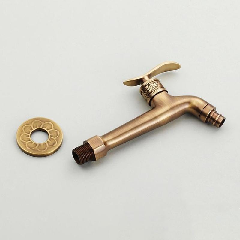 Baterii de grădină Bronz antic Mașină de spălat terasă Baterie cu dublă utilizare Mop Baterie de piscină Macara EL7772-1