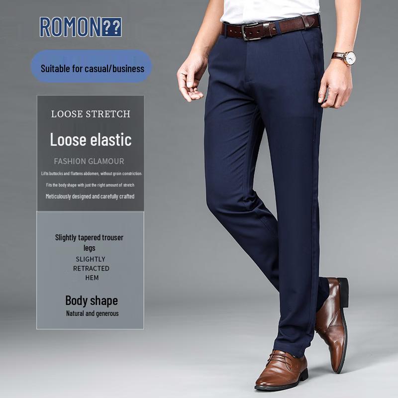 

Мужские летние тонкие брюки ROMON в стиле business casual прямого кроя 38