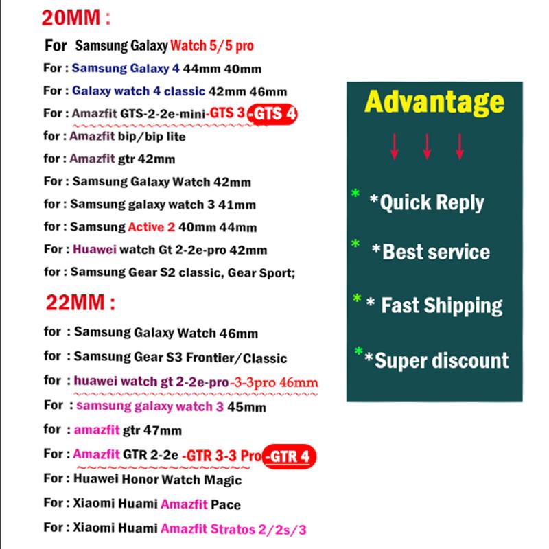 Transparent Glacier Strap For Samsung Galaxy Watch 4/5/pro 44mm/40mm/classic 46mm/42mm/3/Active 2 Bracelet 20mm 22 Watch