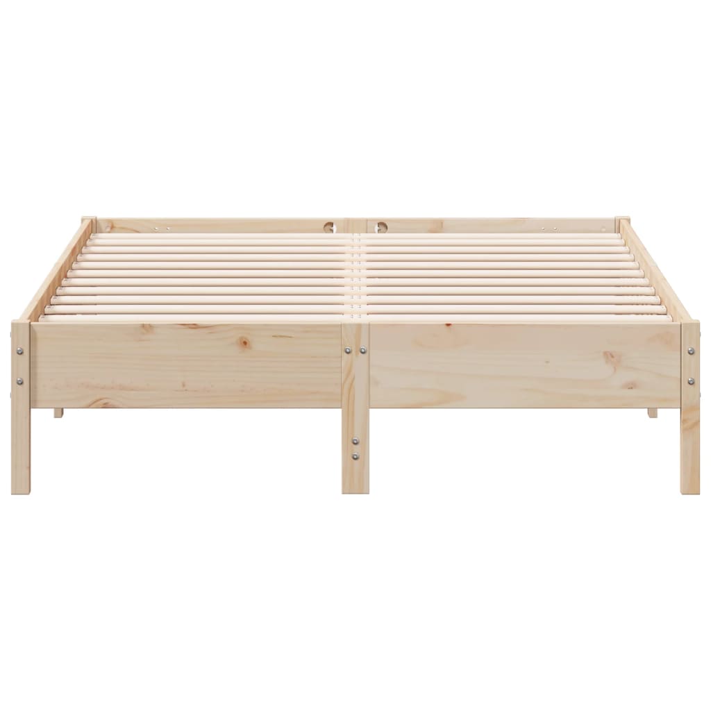 Solid Wood Bed Without Mattress 150x200 Cm Pine Wood