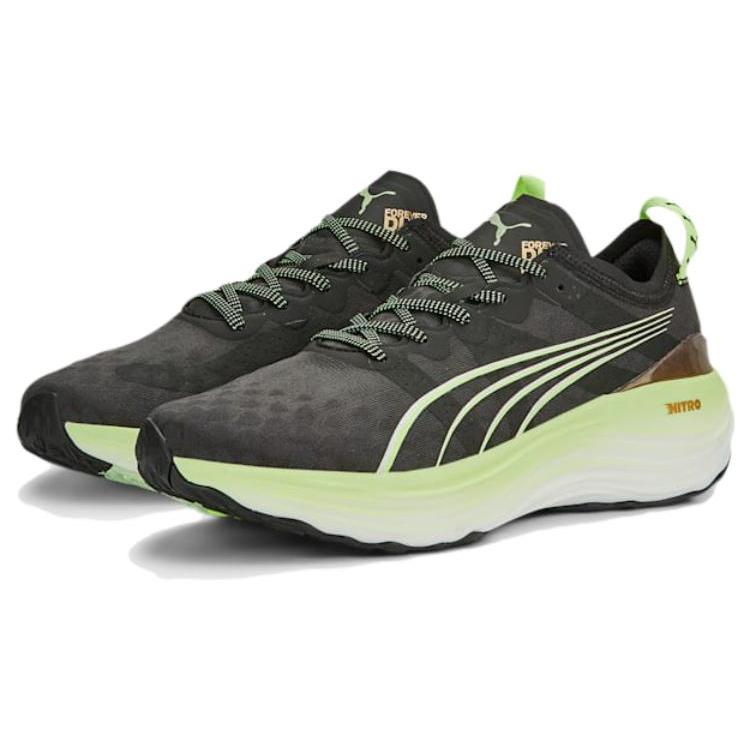 New PUMA ForeverRun Nitro 'Black Light Mint' 377757-07