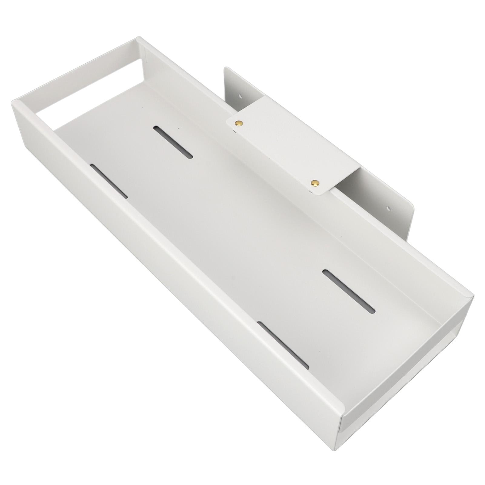 

Выдвижной органайзер для шкафа, углеродистая сталь, выдвижной ящик для шкафа, выдвижная полка для хранения в кладовой, полка под раковину для кухни S 100x40x0.3cm / 39.4x15.7x0.1in белый