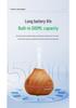 Light Wood Grain Aroma Diffuser - 500ml Automatic Spray, 7-Color Ultrasonic Humidifier